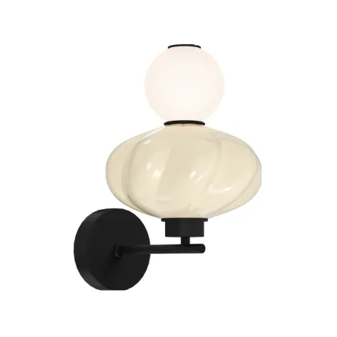 SL6134.411.01 Светильник настенный ST-Luce черный/желтый, опаловый LED 1*8W 3000K
