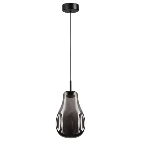 ODEON LIGHT 5098/4LC PENDANT ODL25 423 черный/дымчатый/металл/стекло Подвес LED 4W 4000K 388Лм NAVE