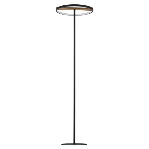 723727 Торшер LODI LED 9W 720LM ЧЕРНЫЙ/ДЕРЕВО 3000K