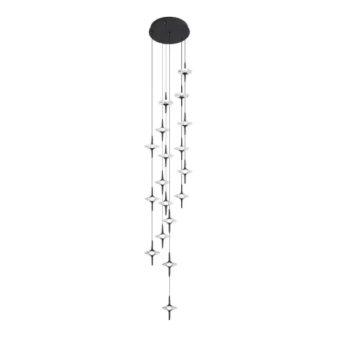 SL6231.403.18 Светильник подвесной ST-Luce Черный/Прозрачный LED 185W 4000K
