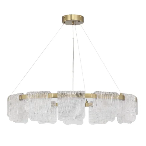 SL6021.203.66 Светильник подвесной ST-Luce золотистый/прозрачный LED 1*66W 3000K
