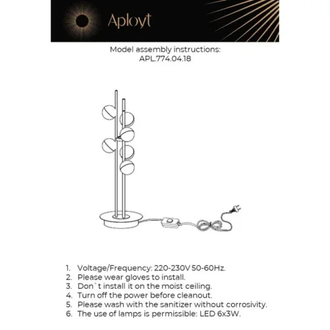 Настольная лампа APLOYT APL.774.04.18