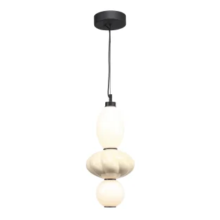 SL6134.413.01 Светильник подвесной ST-Luce черный/желтый, опаловый LED 1*18W 3000K