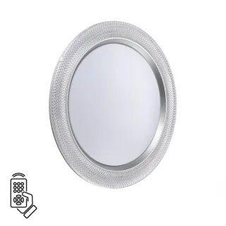 СОНЕКС 7782/EL MARON SN 000 Светильник пластик/белый/серебро LED 70Вт 3000-6000К D497 IP43 пульт ДУ 