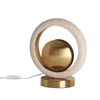 ODEON LIGHT 5443/1T HIGHTECH ODL_EX25 111 сатинированн.латунь/беж./металл/полирезин Настольная лампа