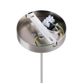 LUMION 8251/3 MODERNI LN25 000  никель/серый, металл/текстиль Подвес Е27 3*60W 220V NIKKI