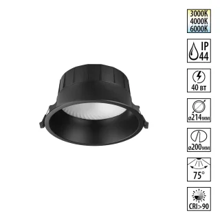359558 NT Светильник 40Вт 3000/4000/6000К 220-240В IP44 WIR