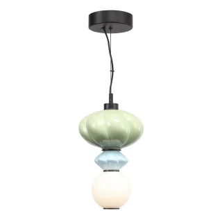 SL6134.403.01 Светильник подвесной ST-Luce черный/зелёный, синий, опаловый LED 1*8W 3000K