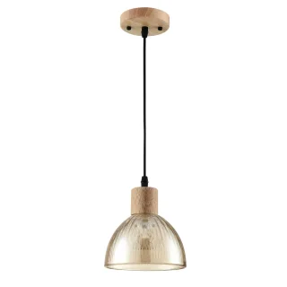 LUMION 8054/1A SUSPENTIONI LN25 310 дерево/амбер металл/стекло Подвесной светильник E27 1*60W 220V N