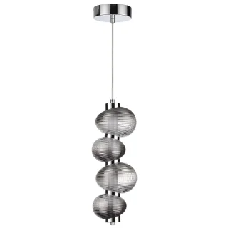 ODEON LIGHT 5096/17L L-VISION ODL25 419 хром/дымчатый градиент/металл/стекло Подвес LED 17W 4000K 26