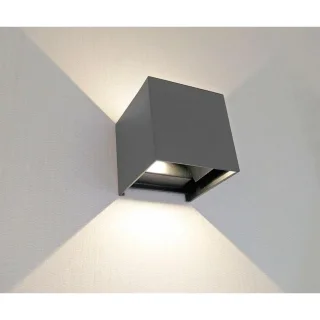 08585,16(3000K) Светильник Куб темно-серый w10*10 h10 Led 6W (3000K) IP65