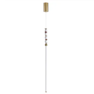 6640/12L HIGHTECH ODL25 Подвесной светильник  бронзов/белый/металл/акрил/агат IP20 LED 12W 3500K 220