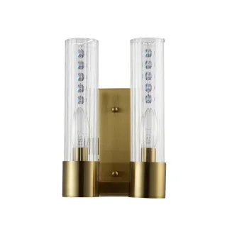 Бра Crystal Lux OTONO AP2 BRASS/TRANSPARENTE