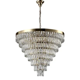 Каскадная люстра Crystal Lux ABIGAIL SP22 D820 GOLD/TRANSPARENT