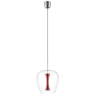 804202 Люстра CUPOLA LED 10W 500LM АЛЮМИНИЙ/КРАСНЫЙ 3000K