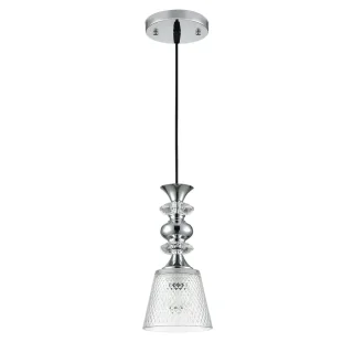 LUMION 8049/1A SUSPENTIONI LN25 308 хром/прозрачный металл/стекло Подвесной светильник E27 1*60W 220