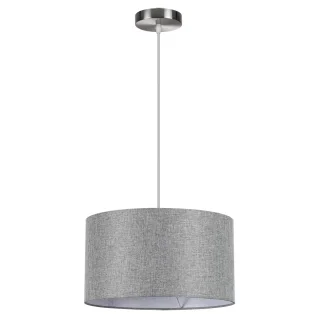LUMION 8251/2 MODERNI LN25 000  никель/серый, металл/текстиль Подвес Е27 2*60W 220V NIKKI