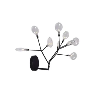 Бра Crystal Lux EVITA AP9 BLACK/TRANSPARENT