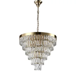 Каскадная люстра Crystal Lux ABIGAIL SP-PL15 D620 GOLD/TRANSPARENT