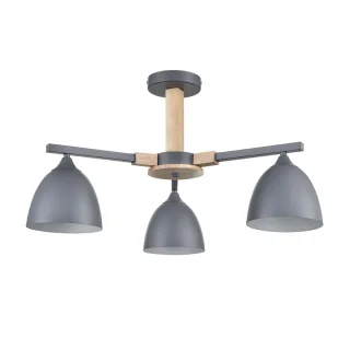 8096/3C MODERNI LN25 серый/серый металл, дерево/металл Люстра потолочная Е27 3*60W 220V COLANGE