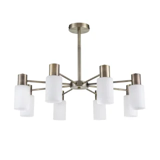 8100/8C COMFI LN25 бронза/белый металл/стекло Люстра потолочная Е14 8*40W 220V MAVE
