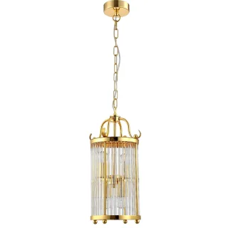 Светильник подвесной Crystal Lux TADEO SP4 D200 GOLD/TRANSPARENTE