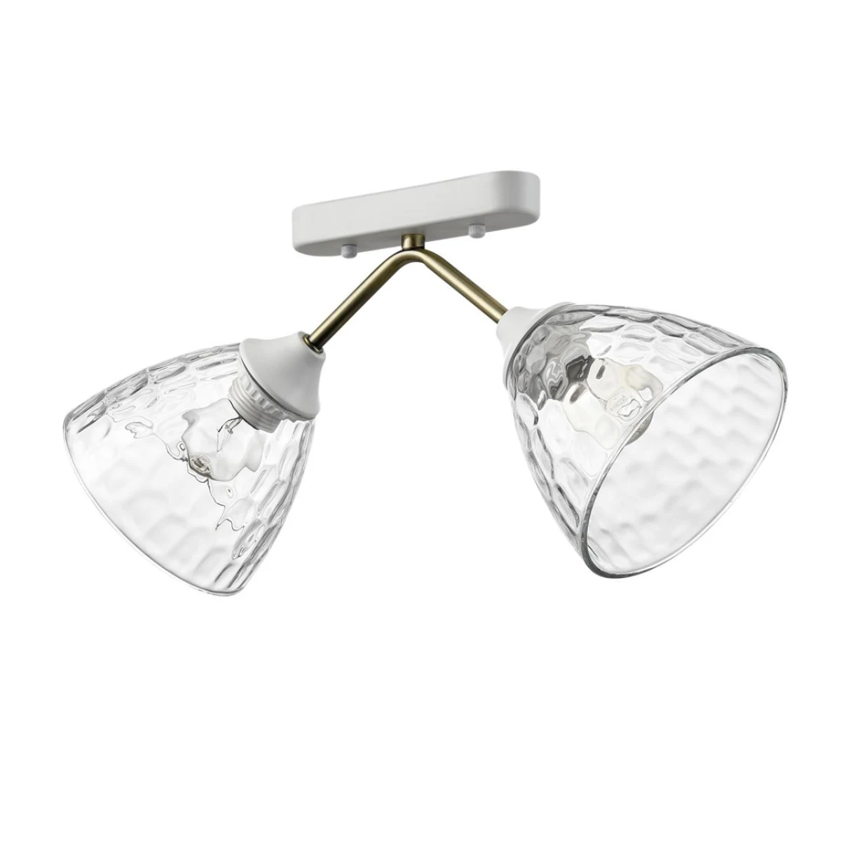 8151/2C COMFI LN 000 белый/античная бронза/прозрачный, металл/стекло Потолочный светильник Е27 2*60W 220V TATA