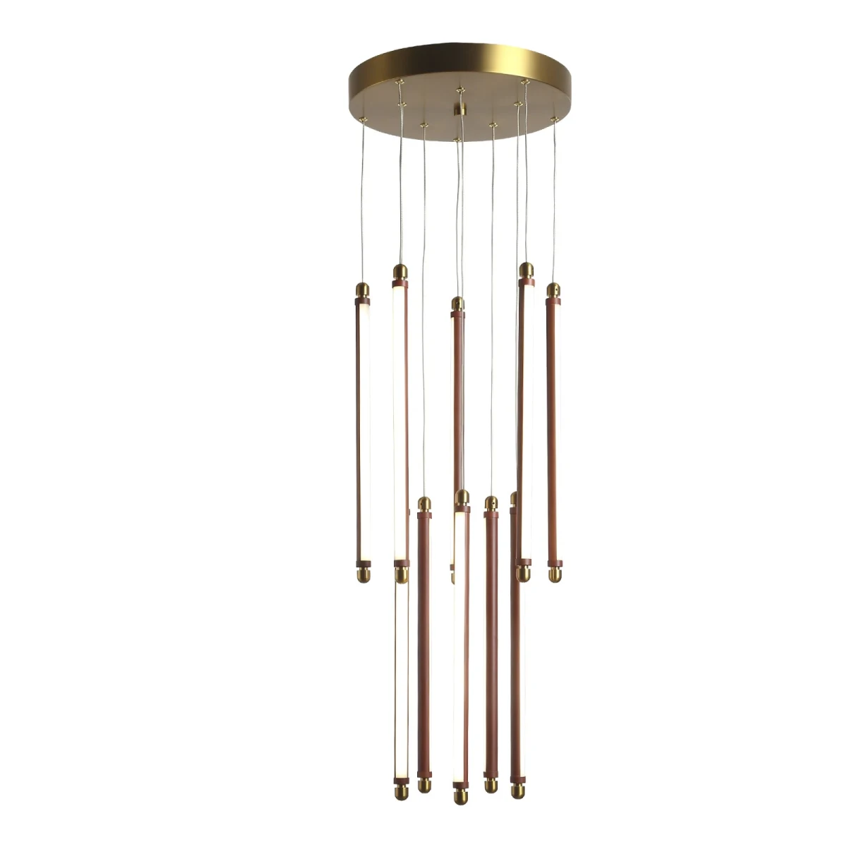 utsenka-SL6225.303.10 Светильник подвесной ST-Luce Латунь/Терракотовый, Белый LED 10*6,5W 3000K БРИК