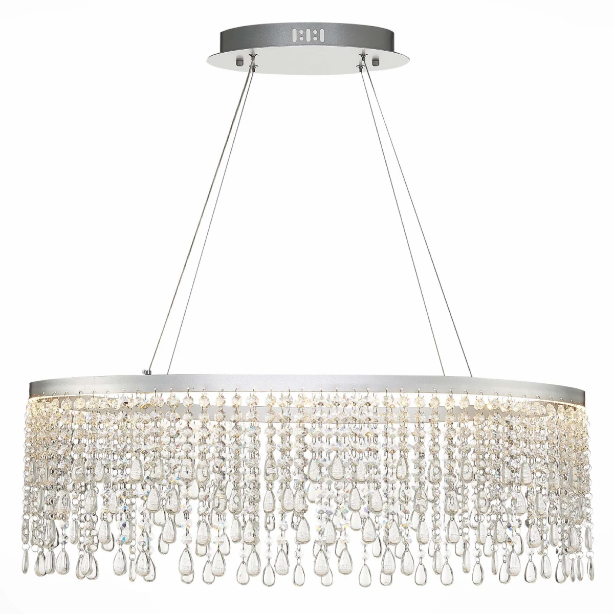 SL6201.103.37 Люстра подвесная ST-Luce Серебристый/Прозрачный LED 1*37W 3000K/4000K/6000K ВЕГА