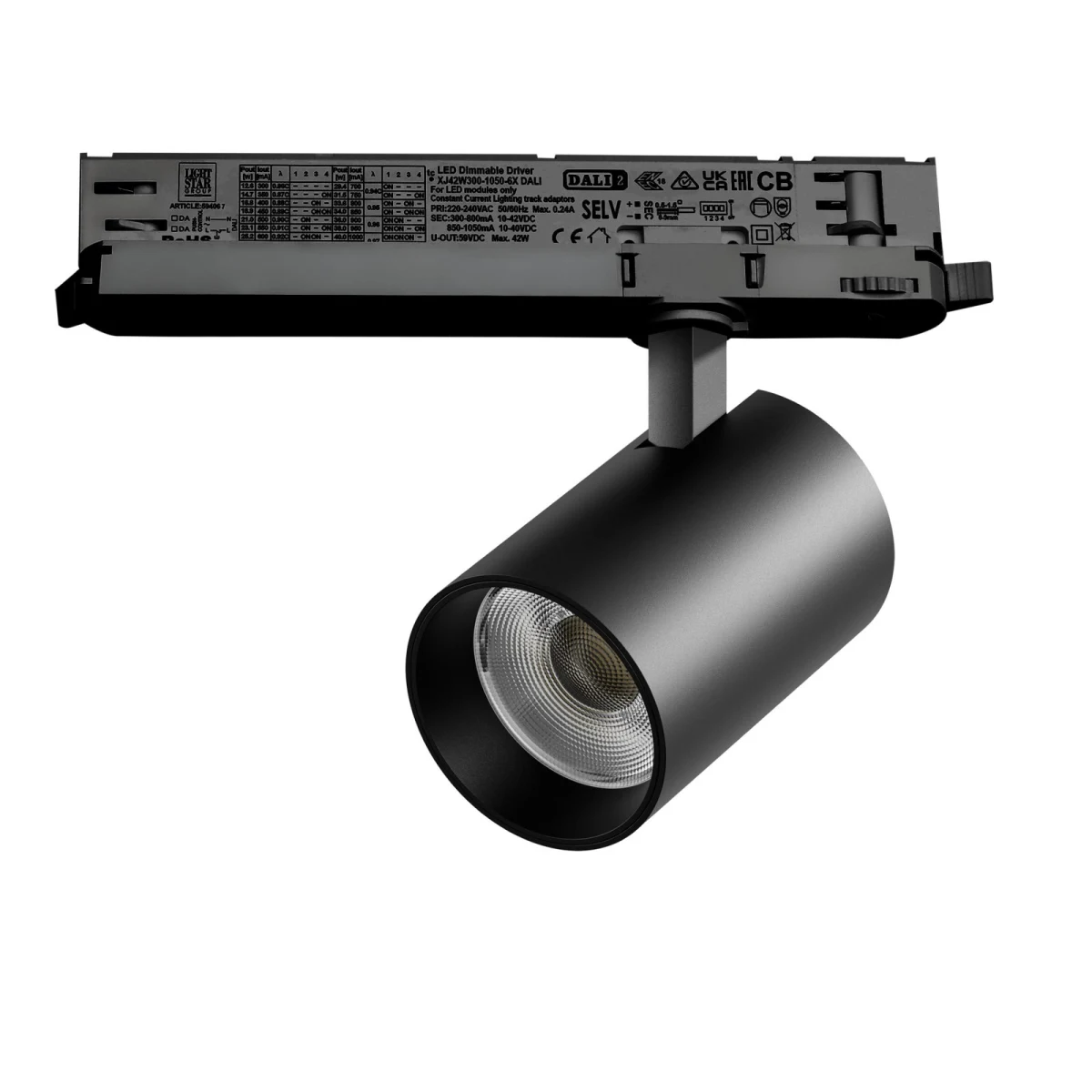 Светильник для трековой системы Quattro LED 30W с управлением DALI Alta Base Lightstar A5337DALI
