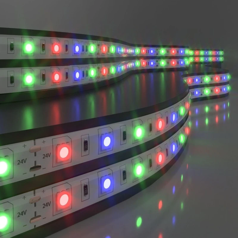 Лента Elektrostandard 5050 24V 60Led 14,4W IP65 RGB / мульти