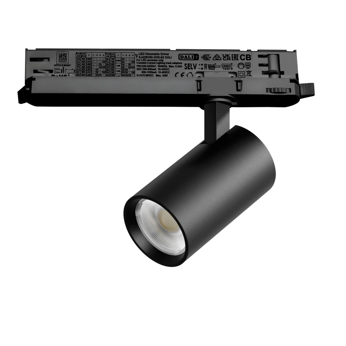 Светильник для трековой системы Quattro LED 15W с управлением DALI Alta Base Lightstar A5137DALI