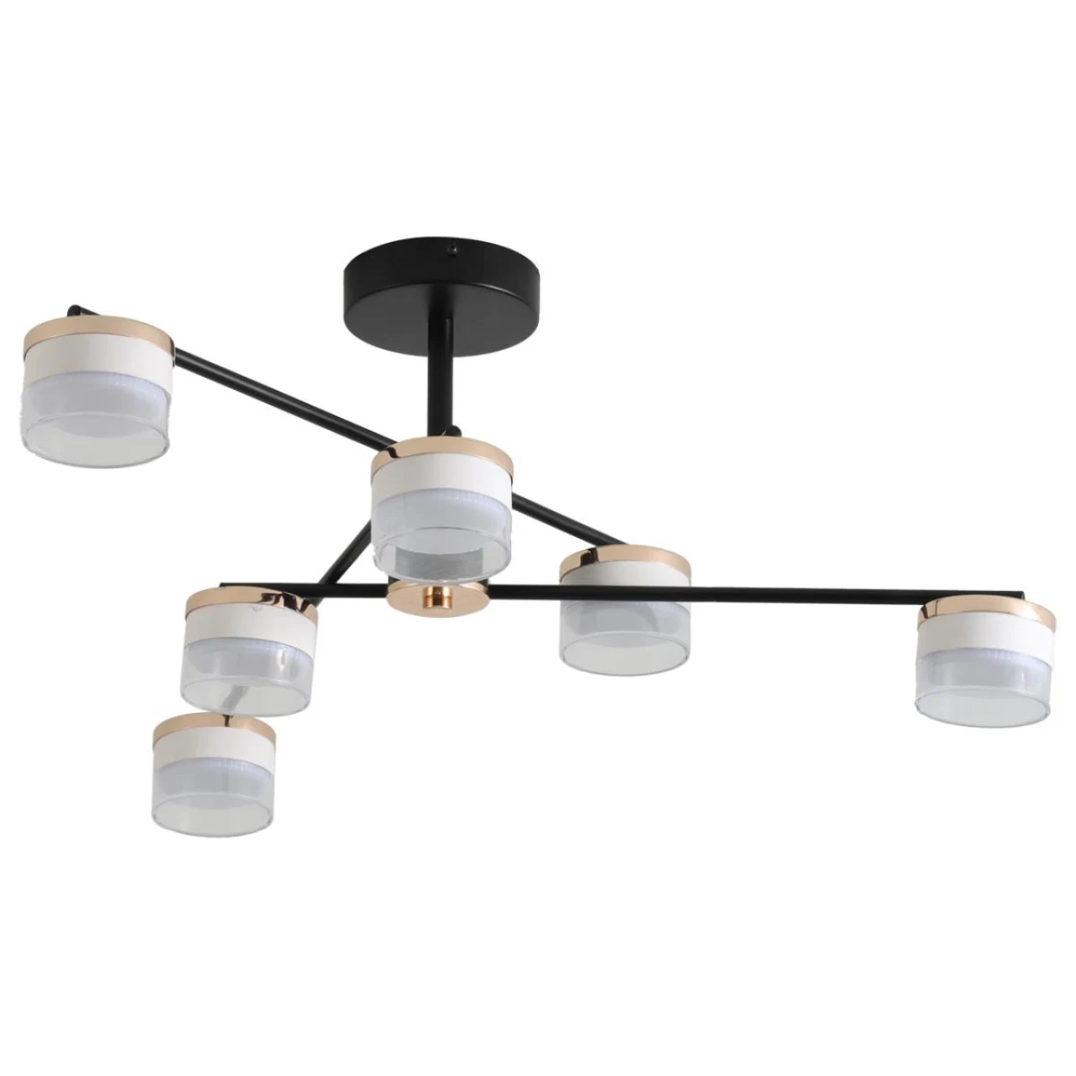 8403/6C COMFI LN 000 черный/золотой, металл/акрил Светильник потолочный GX53 LED 6*7W 220V CHARLY