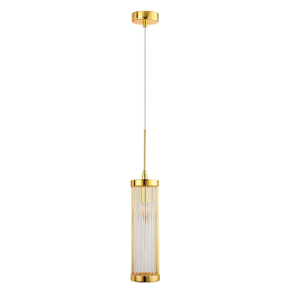 Светильник Crystal Lux TADEO SP1 D100 GOLD/TRANSPARENTE