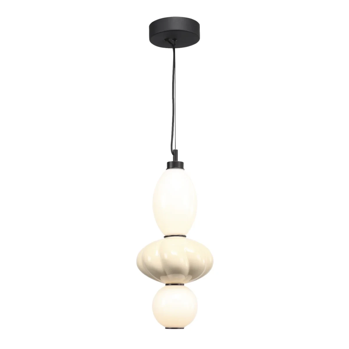 SL6134.413.01 Светильник подвесной ST-Luce черный/желтый, опаловый LED 1*18W 3000K