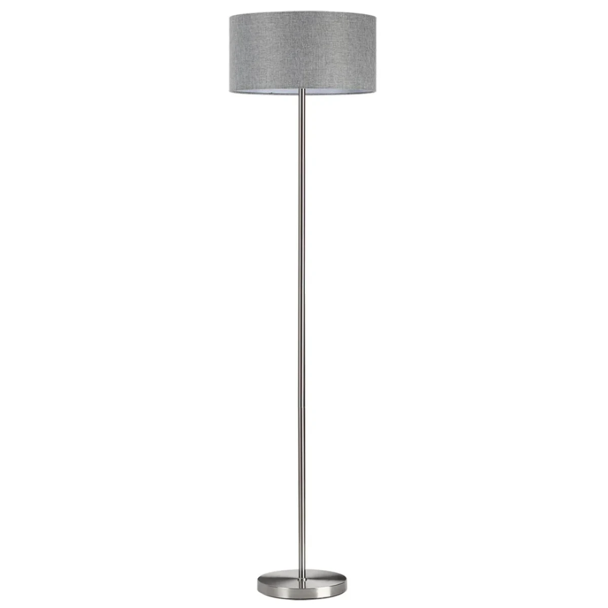 LUMION 8251/2F MODERNI LN25 000  никель/серый, металл/текстиль Торшер Е27 2*60W 220V NIKKI