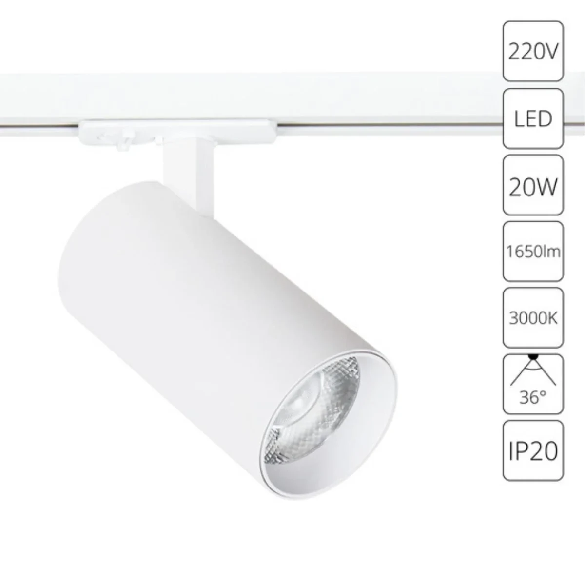 Трековый светильник Arte Lamp BENE A1937PL-1WH