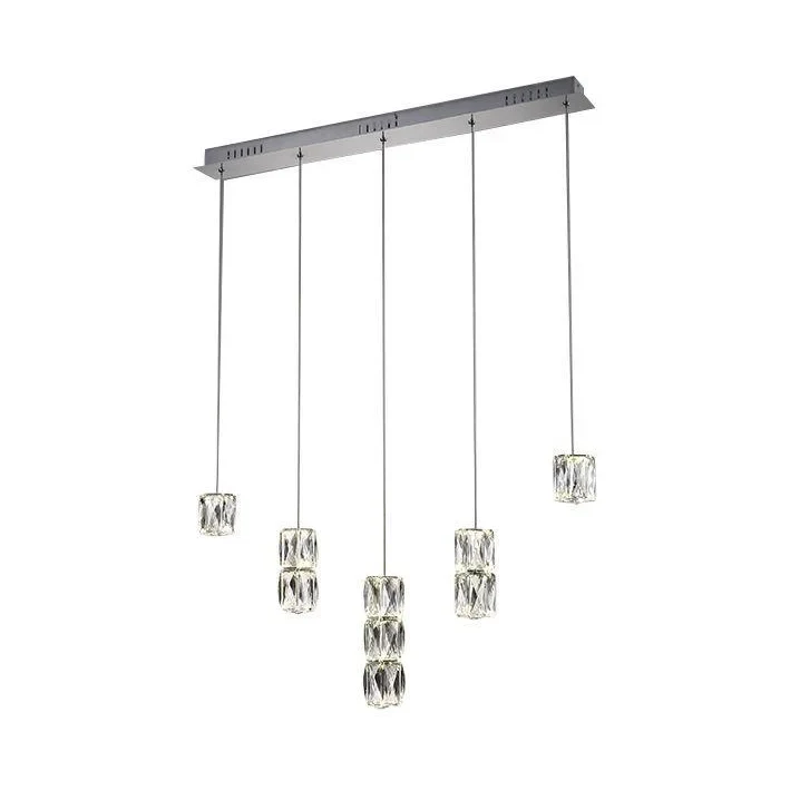 Подвесной светодиодный светильник Kink Light Аква-Кристалл 08620-5AS
