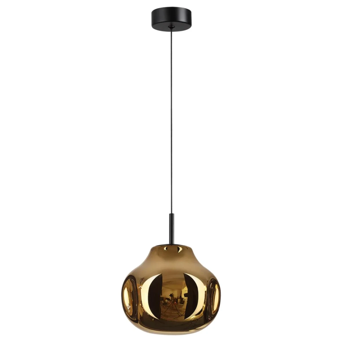 ODEON LIGHT 5097/4LA PENDANT ODL25 421 черный/золотой/металл/стекло Подвес LED 4W 4000K 388Лм VASO