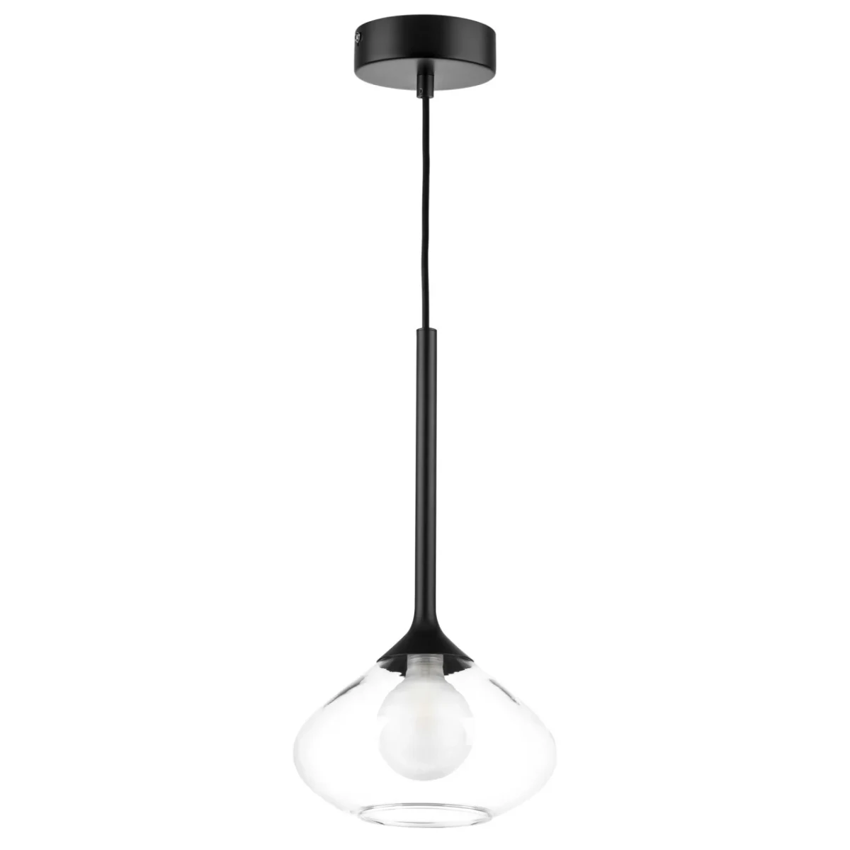 801203 Люстра VETRO 1х6W(led) G9 ЧЕРНЫЙ/ПРОЗРАЧНЫЙ