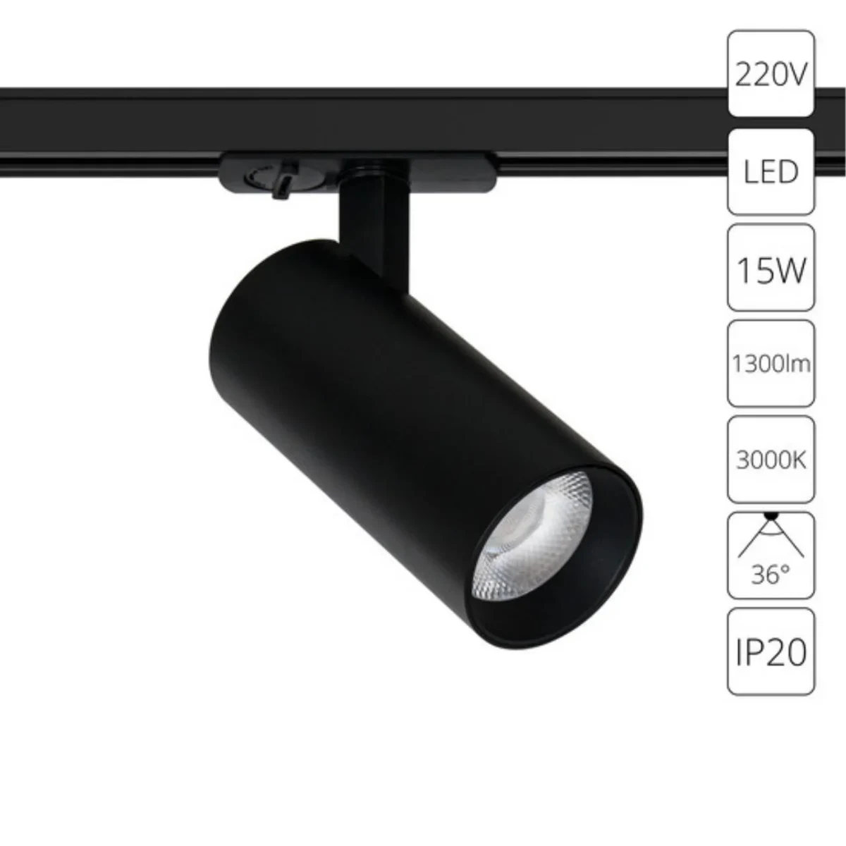 Трековый светильник Arte Lamp BENE A1936PL-1BK