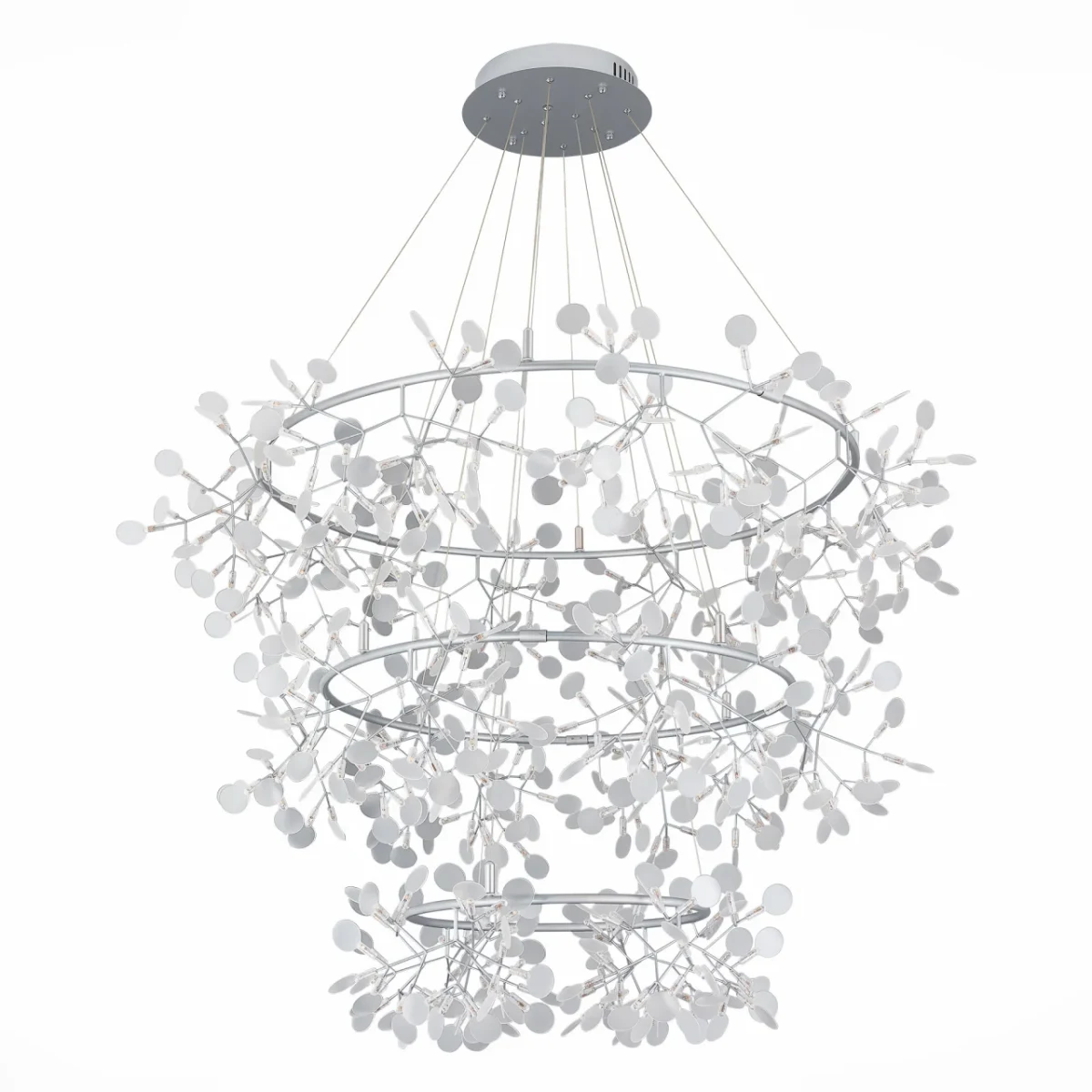 SL379.103.486 Люстра подвесная ST-Luce Серебристый/Белый LED 486*0,5W 3500K