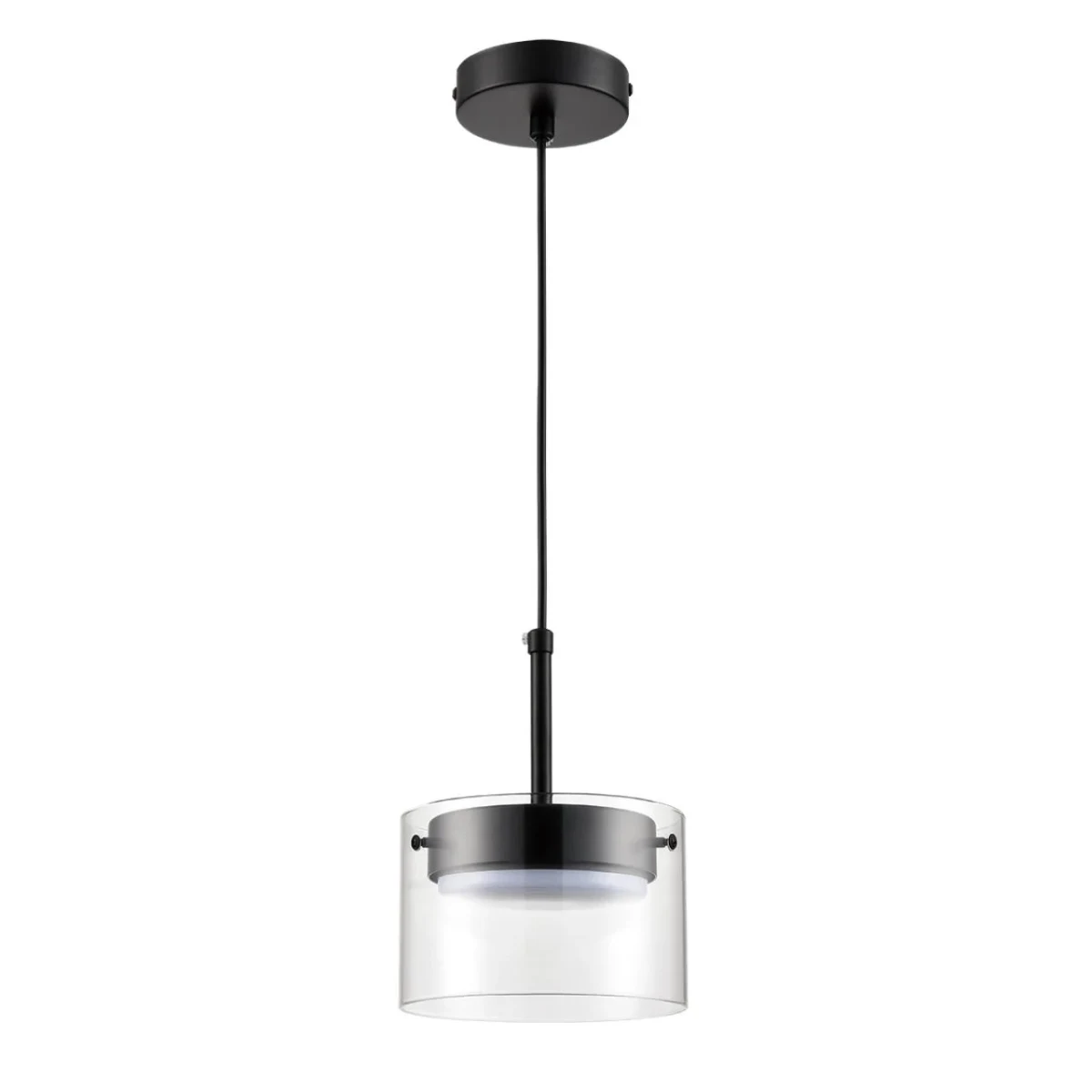 8232/1 COMFI черный/прозрачный, металл/стекло Подвес LED GX70 1*10W 220V NATALINA