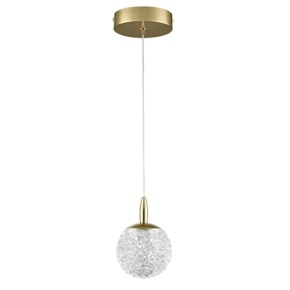 LUMION 8080/1A LEDIO LN25 000  золото/прозрачный металл/акрил Подвесной светильник LED 1*3W 220V TRI