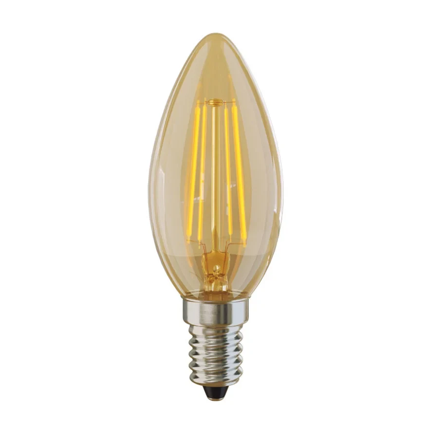 Свеча золотистая Е14 2800К 4W (5482)