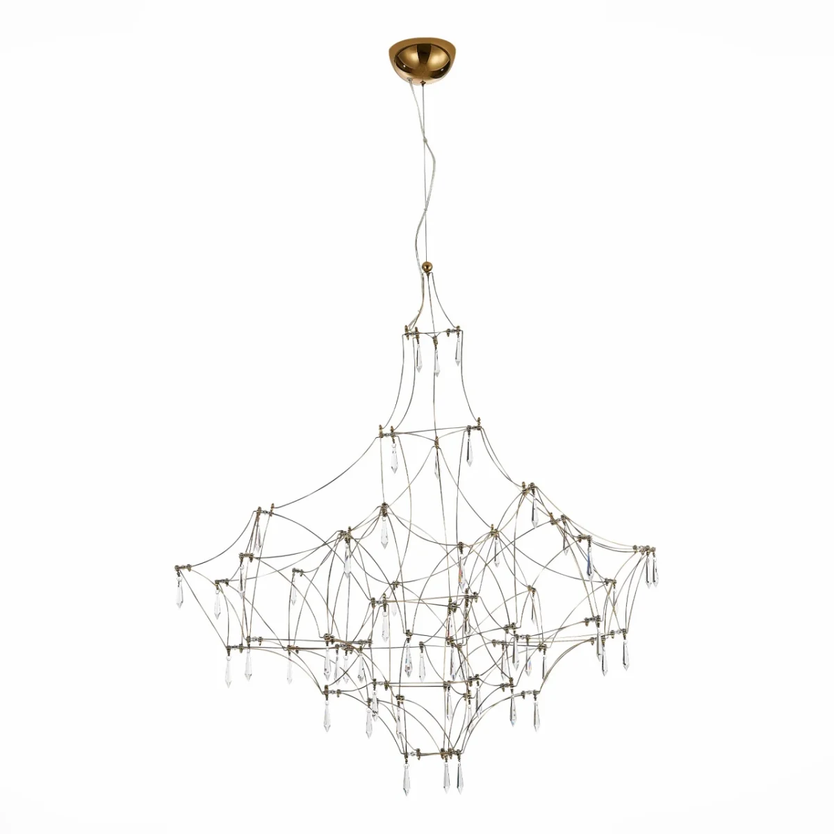 SL797.203.114 Люстра подвесная ST-Luce Золотистый, Прозрачный LED 114*0,45W 3000K
