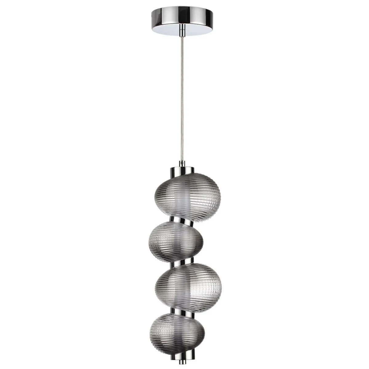 ODEON LIGHT 5096/17L L-VISION ODL25 419 хром/дымчатый градиент/металл/стекло Подвес LED 17W 4000K 26