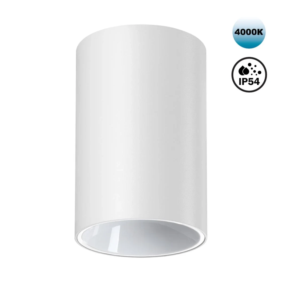 359417 OVER NT24 000 белый Светильник накладной влагозащищённый IP54 LED 10W 170-265V 4000К 830Лм RE