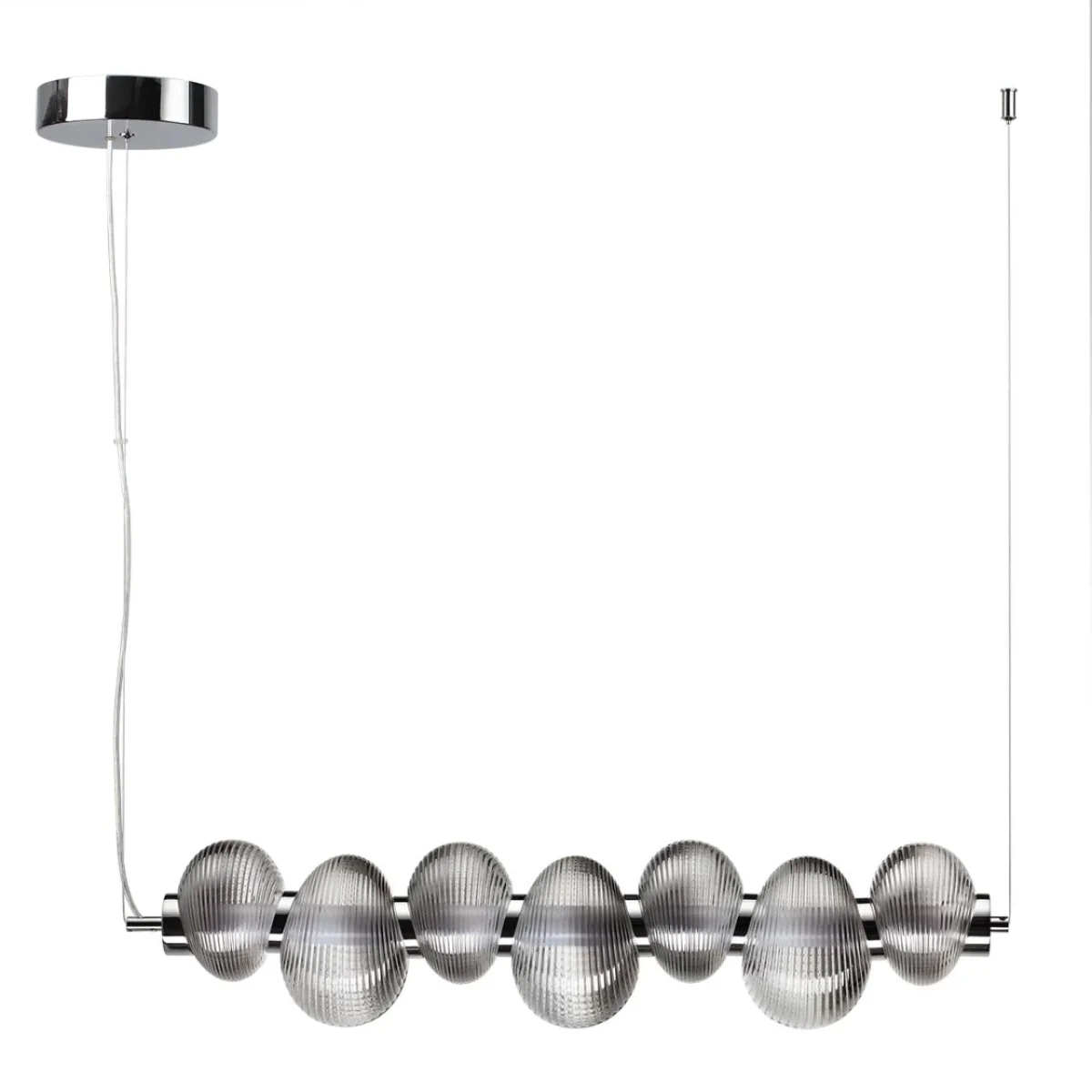 ODEON LIGHT 5096/24L L-VISION ODL25 419 хром/дымчатый градиент/металл/стекло Подвес линейный LED 24W