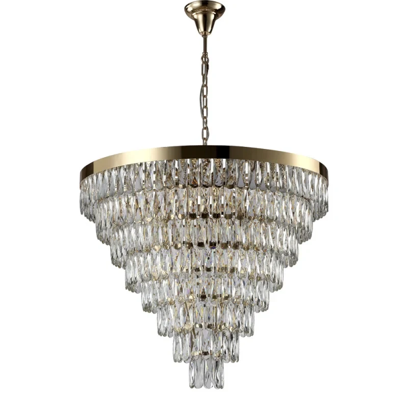 Каскадная люстра Crystal Lux ABIGAIL SP22 D820 GOLD/TRANSPARENT